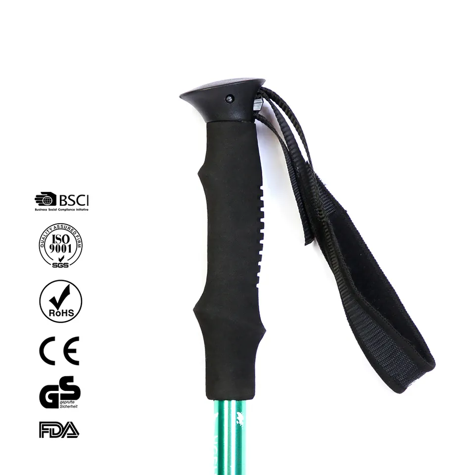  Collapsible Hiking Pole Adjustable Walking Stick Portable Mobility Travel Trekking Pole