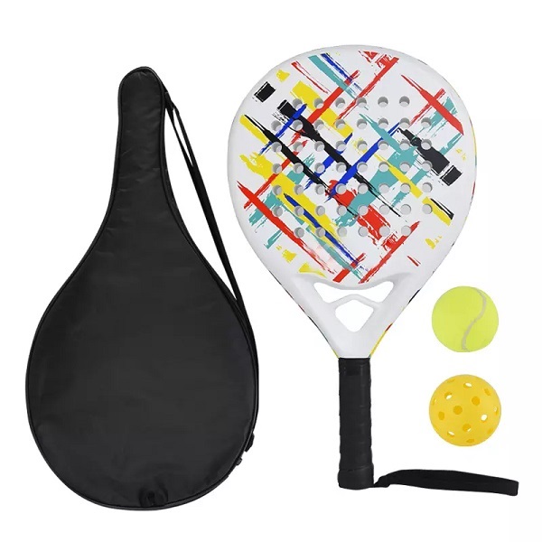 Hot Sale Professional Carbon Fiber Glass Fiber Paddle Beach Tennis Racket