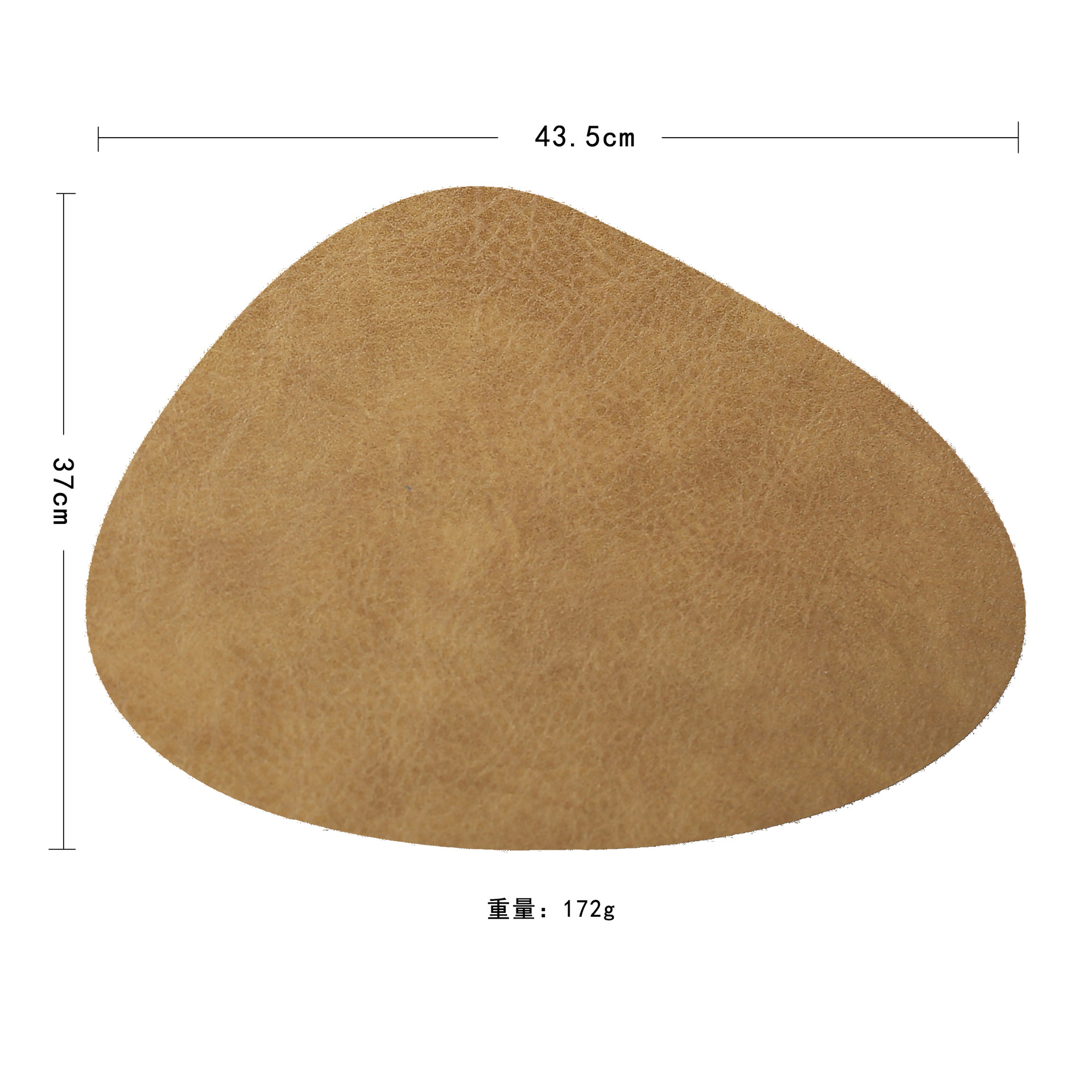 Cowhide pattern special-shaped leather placemat household heat insulation mat leather waterproof and oilproof table mat Nordic anti-scald western placemat
