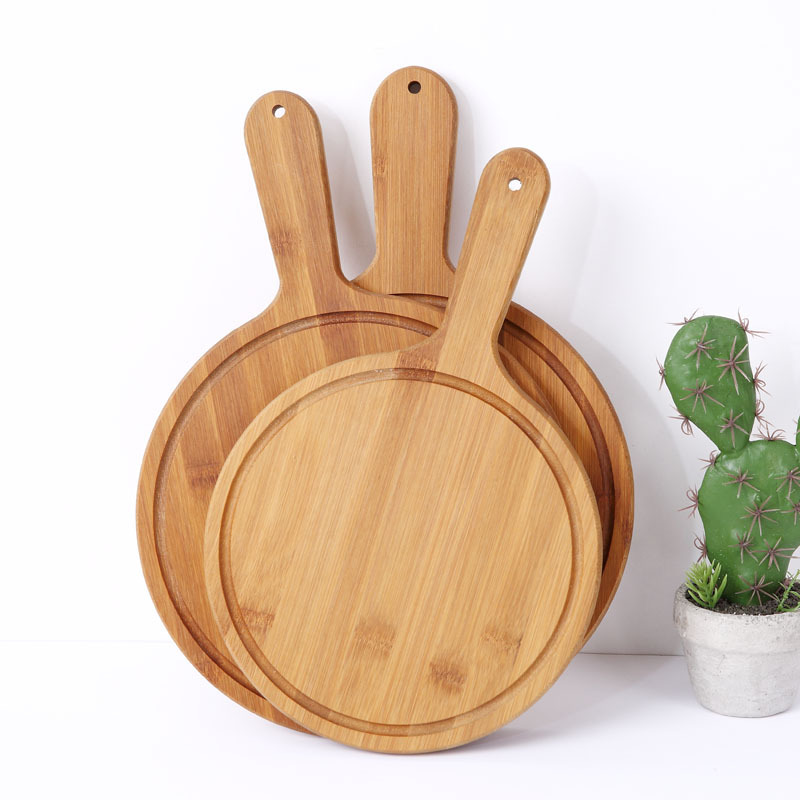 Bamboo wood cutting board, cutting board, restaurant, fruit sushi board, western restaurant, tableware, pizza plate, solid wood food supplement cutting board