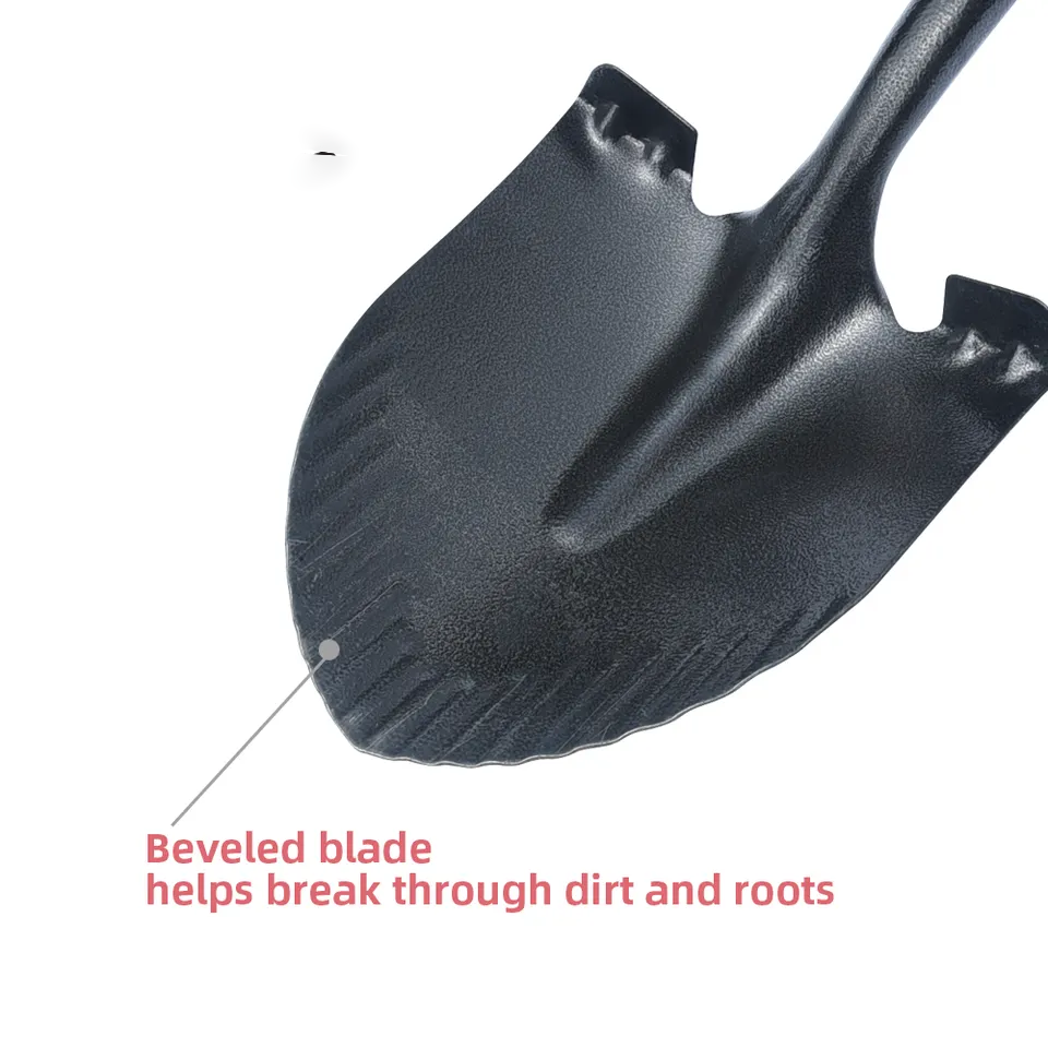 Professional Durable Garden Tools Fiberglass Handle Carbon Steel Head Outdoor Yard Garden Digging Planting Spade Shovel