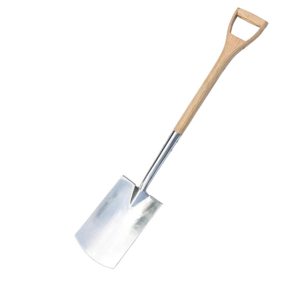 Wholesale Traditional D ASH wood Handle English Stainless Steel Garden Spade Shovel