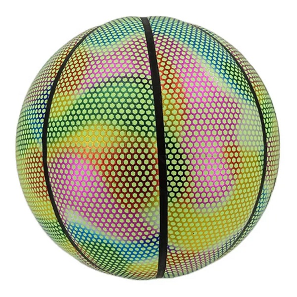 Customize logo size Glowing Basketball outdoor Laminated Basketball ball