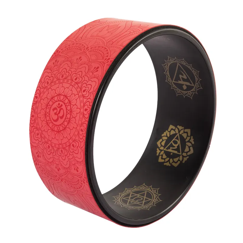 Fitness workout lasting PU yoga wheel