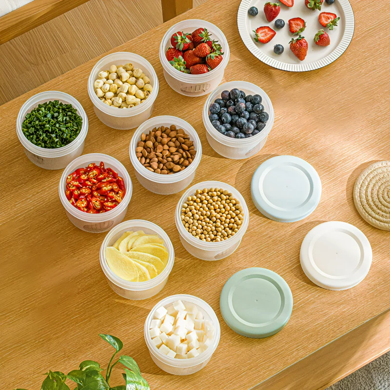 Refrigerator fresh-keeping box, ginger, garlic, green onion, storage box, household double-layer transparent plastic draining sealed fresh-keeping bowl