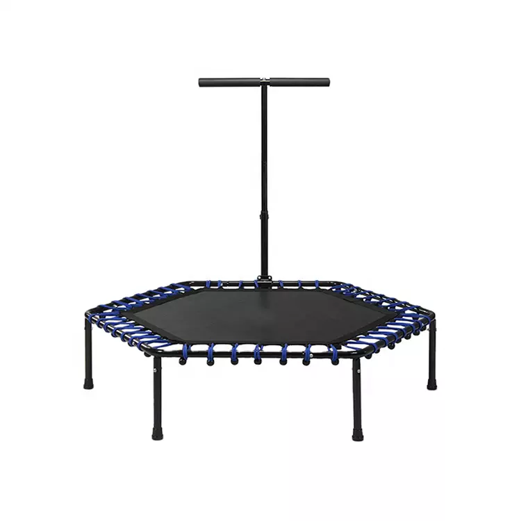 Trampoline outdoors with safety net, rectangular trampoline with fence Featured Image