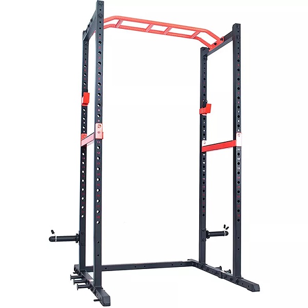 1000 Pound Capacity Bodybuilding LAT Pull Down Bar Adjustable Weightlifting Squat Rack Multifunction Power Cage Featured Image