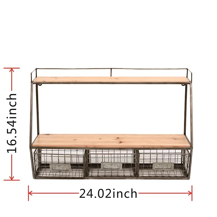 High Quality Wood Tiers Metal Multi Functional Kitchen Storage Holders Rack