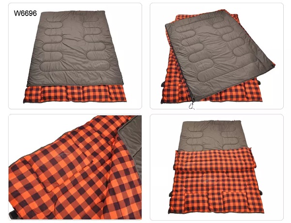 Portable Polyester 3 Season Outdoor Adults Compact Thermal Custom Manufacturing Hiking Backpack Sleeping Bag with Flannel Lining