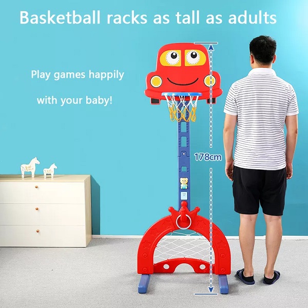 High quality children toys box shooting frame indoor sports mini basketball hoop rack can lift plastic baby basketball stand