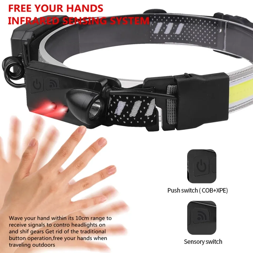 USB charging night fishing running headlights