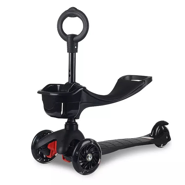 Amazon best seller three in one children’s tricycle skateboard scooter height adjustable 3 flashing wheels kick scooters for kid