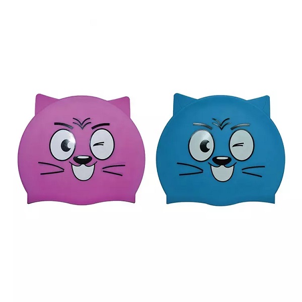 Custom Fashionable Customized Logo Kids Print Silicone Swim Caps Featured Image