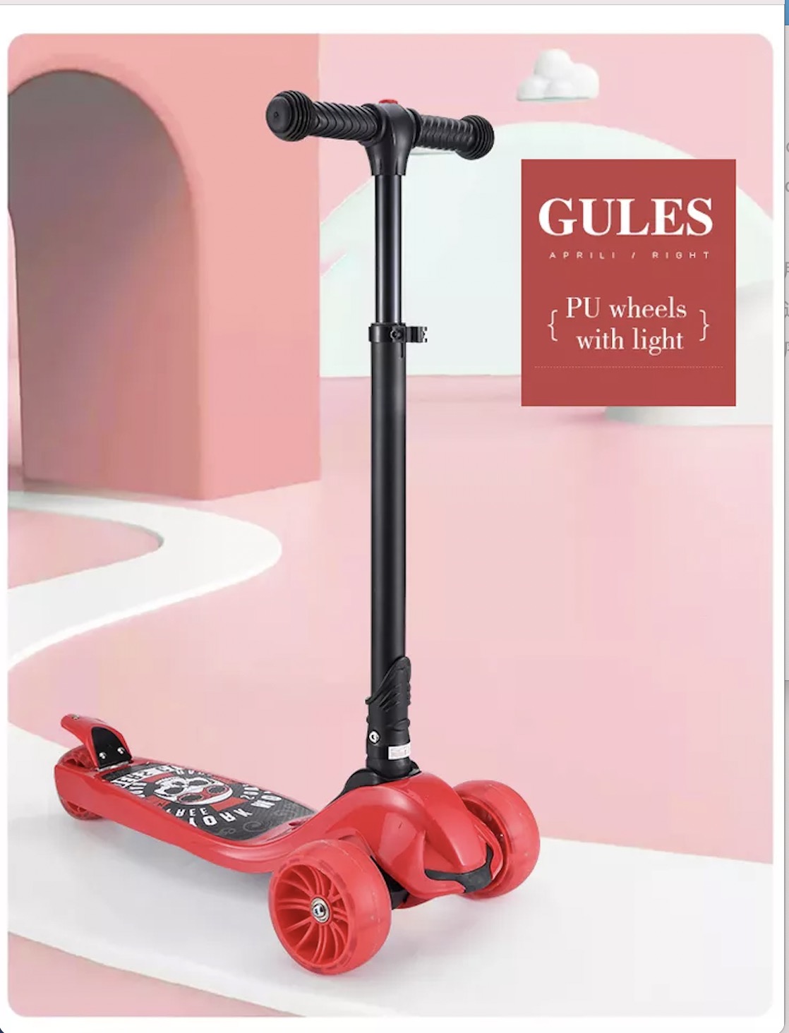 Hot Sale 3 Wheels With Led Light Children Scooter Foot Scooter For Baby Kids Scooter