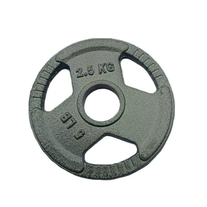 Dumbbell blade barbell small hole plated silver disc