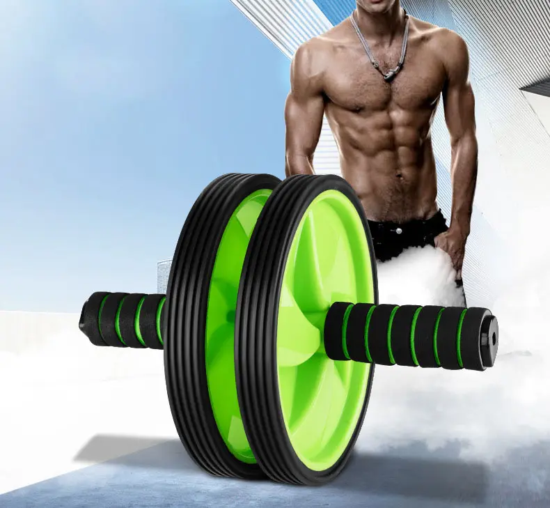 High quality double wheel workout, ab power wheel roller, belly roller, training wheel