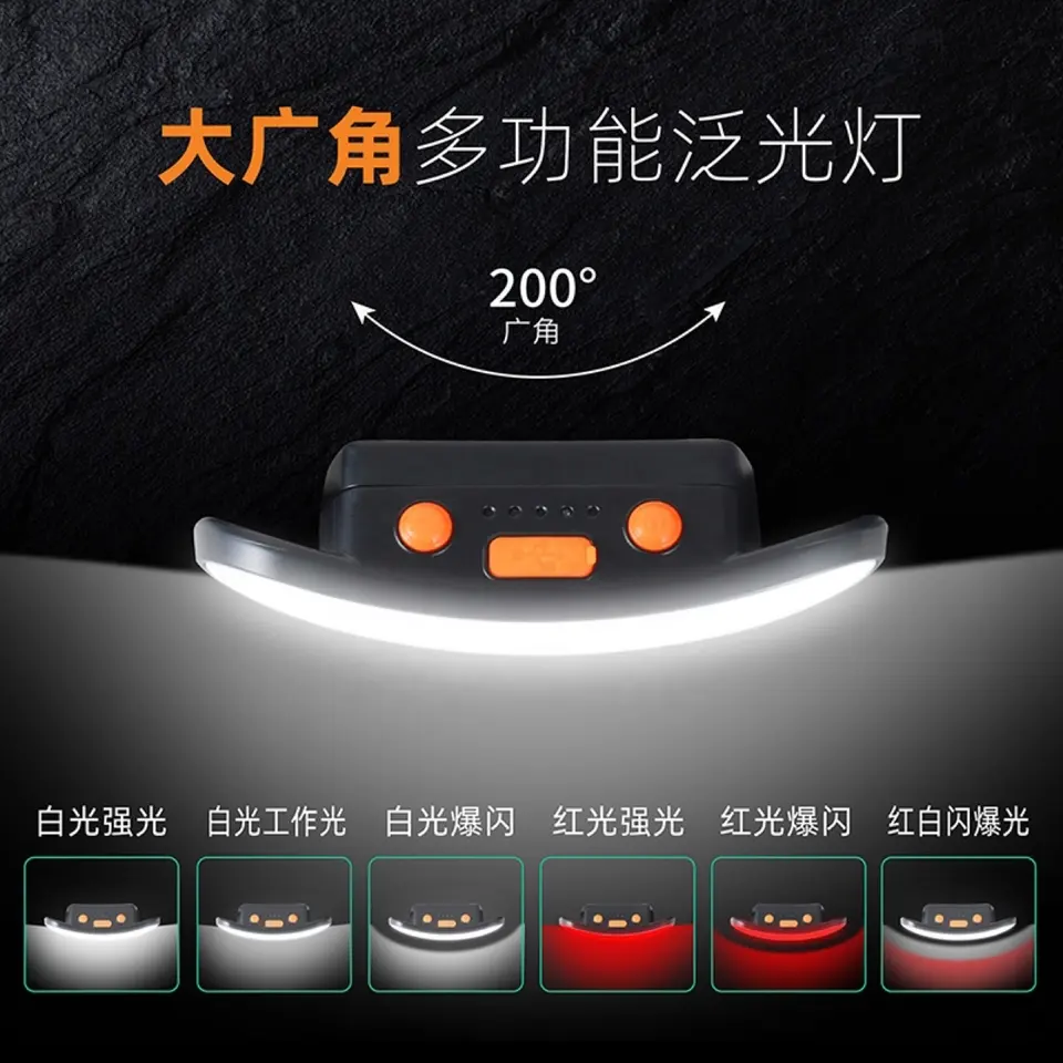 Mountaineering headlights strong flood LED lights