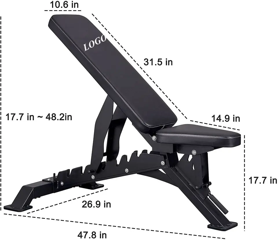 Adjustable gym bench