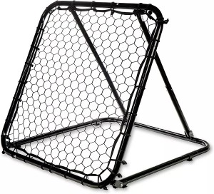Portable Football Training Net Durable Adjustable Spring Loaded Soccer Rebounder Cast Iron Frame Suitable for Adult Child
