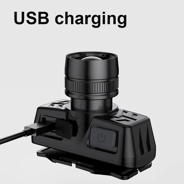cheap head lamp portable and light headlamp zoomable led headlamps rechargeable headlight waterproof usb headlamps
