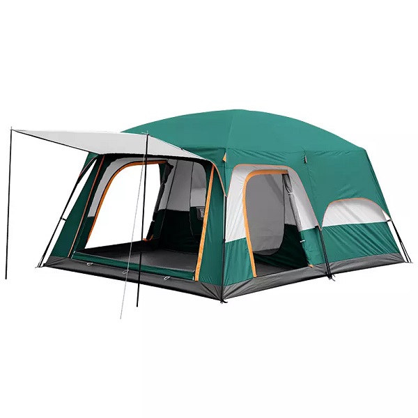2 Rooms 1 Living Room Waterproof Extra Large Space 8 To 12 Persons Portable Family Outdoor Camping Tent Featured Image