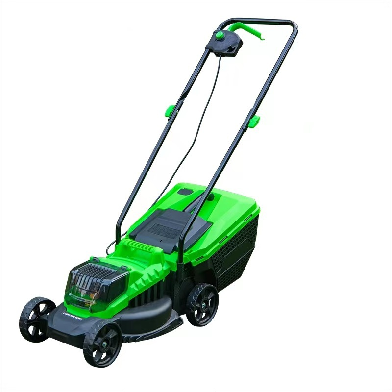 Electric lawn mower 40V portable lithium electric lawn mower lawn mower in private garden villa area Featured Image