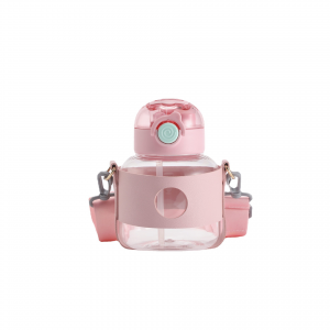 High-value plastic cup, new boys, girls, children with straws, summer school special Internet celebrity potbelly drinking cup