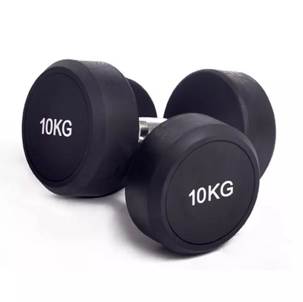 Gym Home Equipment Adjustable Cast Iron Coated Round Rubber Dumbbells Set Weights Lifting Dumbbells