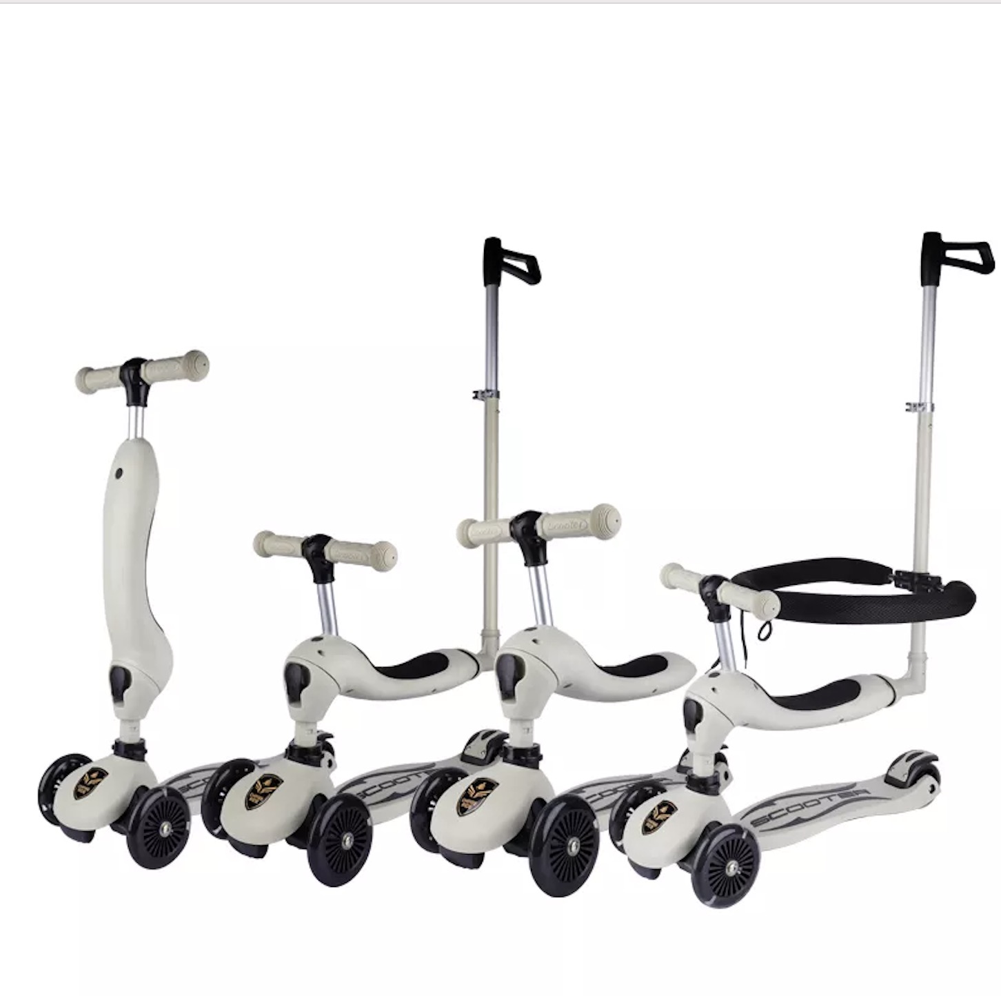 5 In 1 Foldable Scooter Cycle Balance Bike 3in1 Children’s Scooter Folding Children’s Balance Scooter,three-in-one Baby Carriage