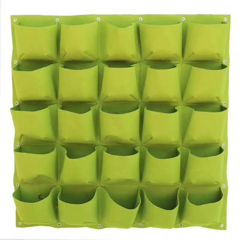 Fabric garden supplies felt vertical plant grow wall with handles