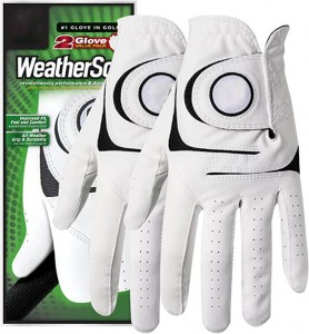 Men’s WeatherSof Golf Gloves, 2-Pack (White)