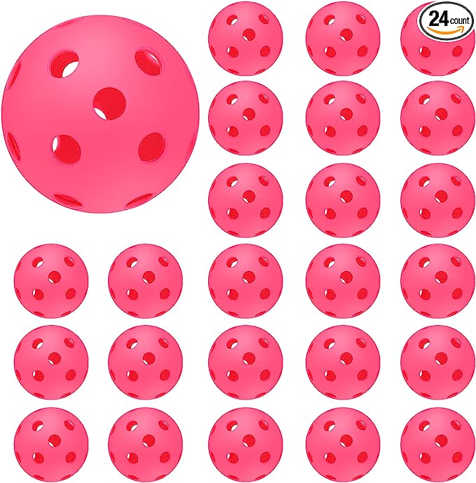 24 Piece Plastic Baseball Practice Ball 26 Hole EVA Baseball and Softball Flight Hollow Featured Image
