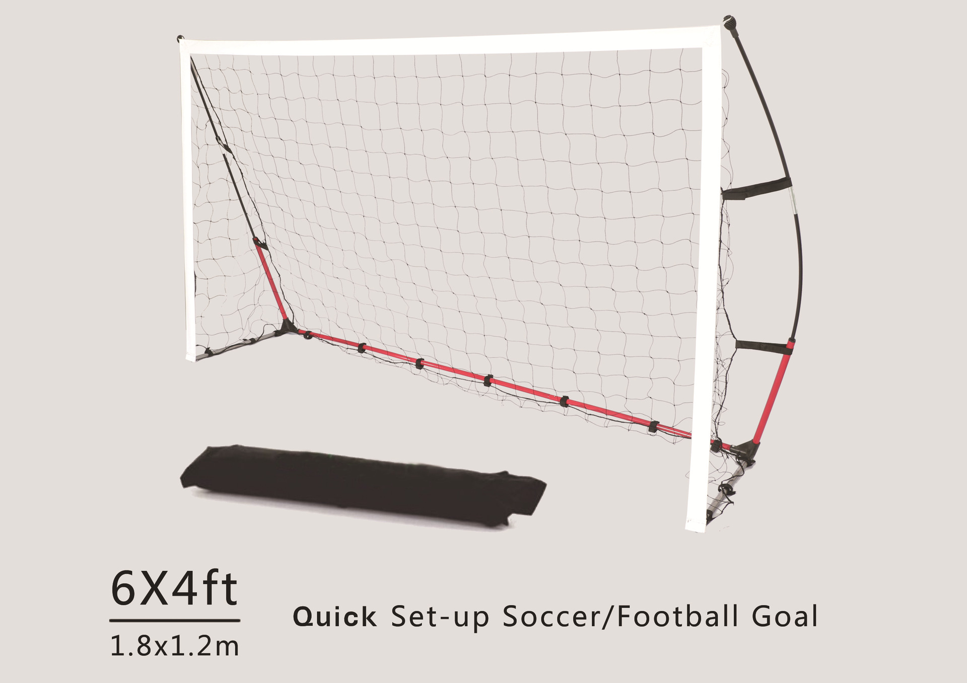 Portable quick assembly of football nets