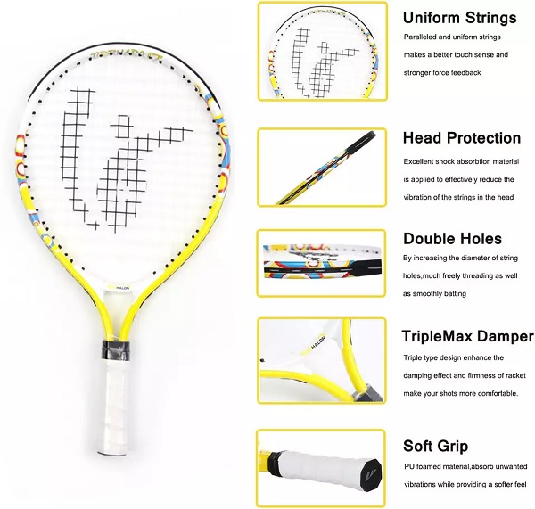 View larger image       Add to CompareShare Factory wholesale OEM kids aluminum junior tennis rackes kids tennis skill training racket size 17 19 21 23 25 inch available