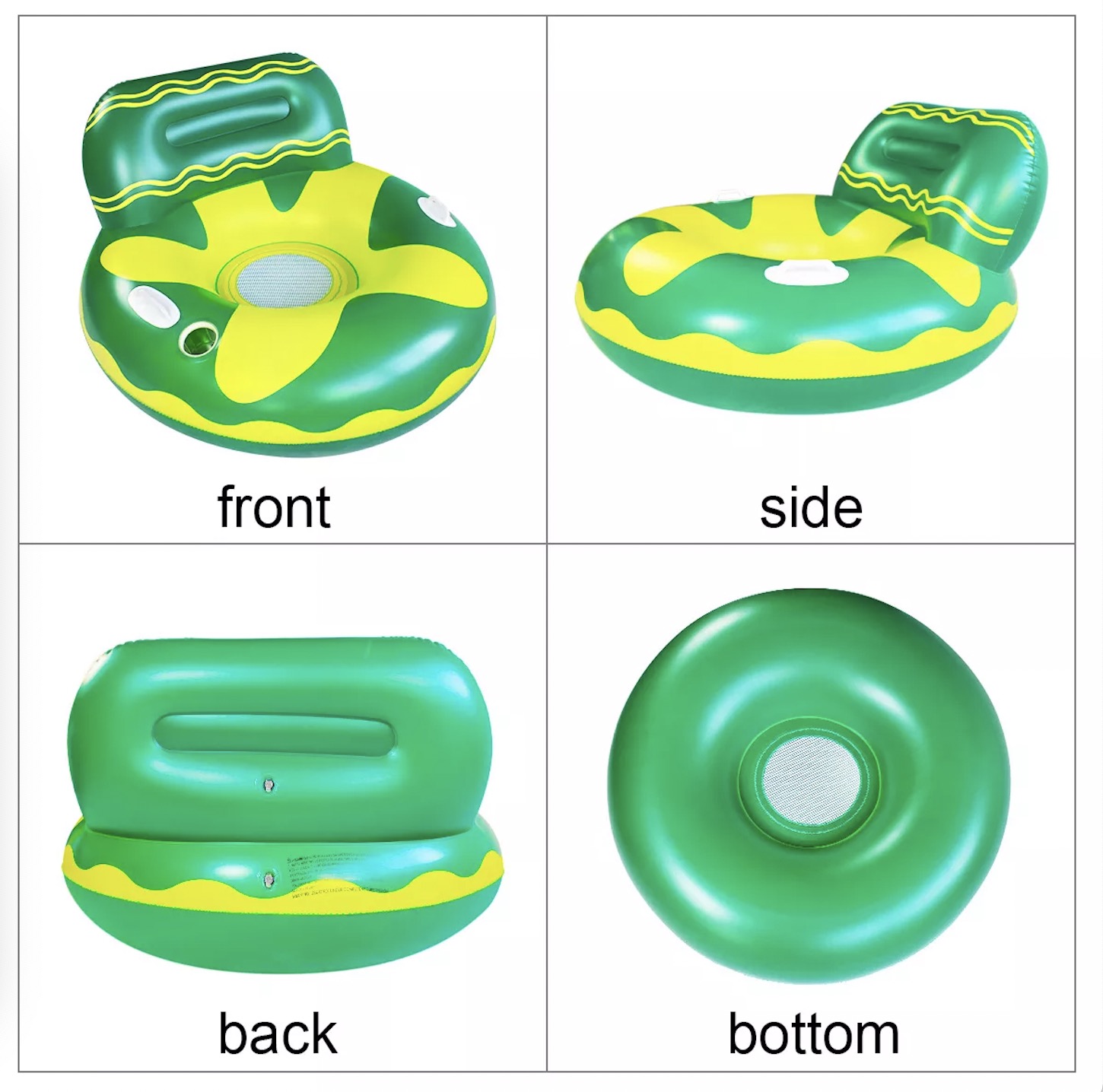 Foldable Backrest  Float PVC Inflatable Swimming Pool Float Lounge Chair Floating Bed& Sofa